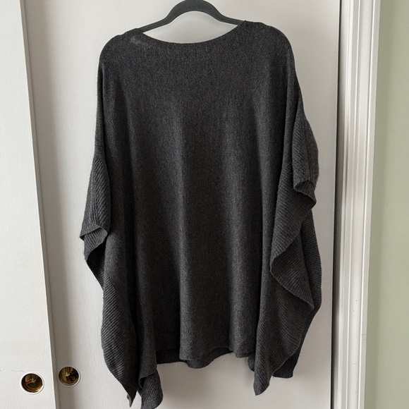 Lands’End Grey Cashmere Poncho S/M - Picture 4 of 8